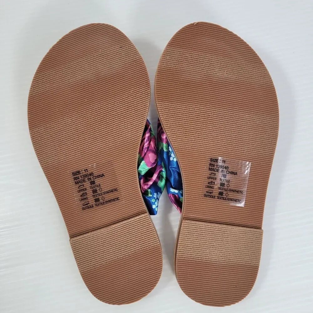 Matilda Jane Flip Flops Kids Girls Size 11 Brilliant Daydream Seashore Sandal